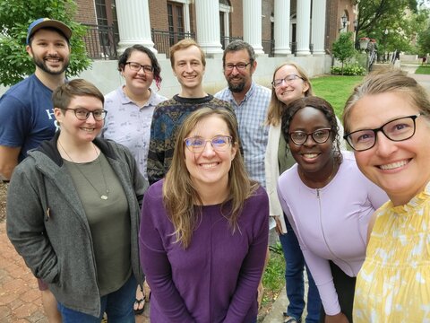 A photograph of the Rhetoric Staff