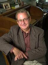 A photograph of late UIUC Professor Jack Stillinger