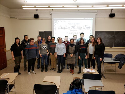 Members of UIUC's undergraduate Creative Writing Club