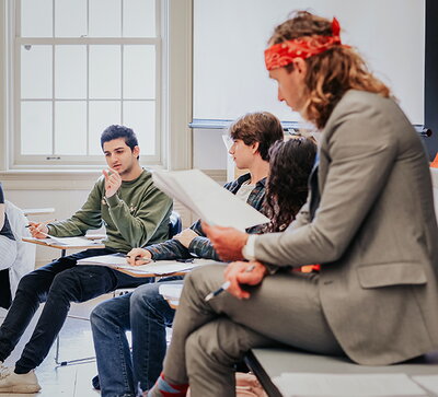 students in a creative writing workshop