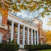 English building in the fall