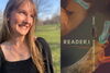 Van Landingham and the cover of her new book of poetry, "Reader, I"