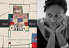 A photo of Janice Harrington next to the cover of Yard Show