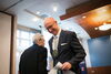 Professor Dean during his investiture ceremony as James M. Benson Professor in English