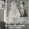 The front page of the digital scholarly edition of Gentlemen Prefers Blondes. The page features a collage of greyscale drawings of women with short hair and hats.