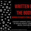 A screen grab of the Zoom meeting where members of the Sigma Tau Delta presented their work, "Written on the Body: Horror Perverts Female Change"